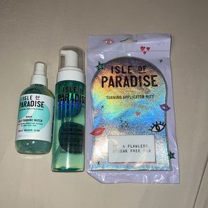 Isle of Paradise self tanning Glow Foam, Self-Tanning Water and tanning mit